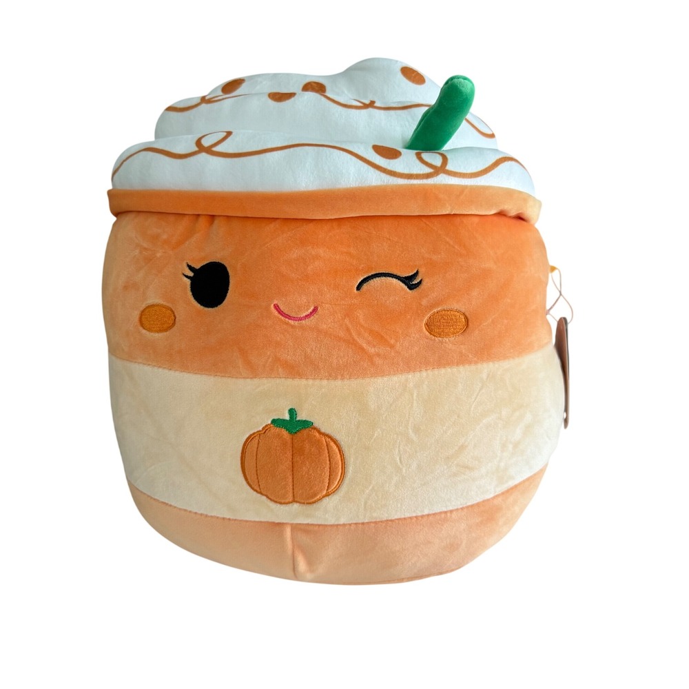 Squishmallows Delindy Pumpkin Spice Latte Kids 12" Orange Fall Harvest Plush